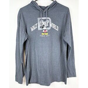 Disney Parks Walt Disney World Mickey Mouse's Hooded Long Sleeve Shirt Men's Med